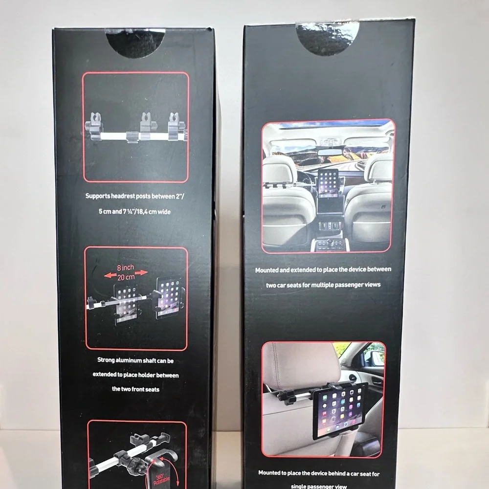 NEW MACALLY Dual Position Car Seat Cell Phone/Tablet Headrest